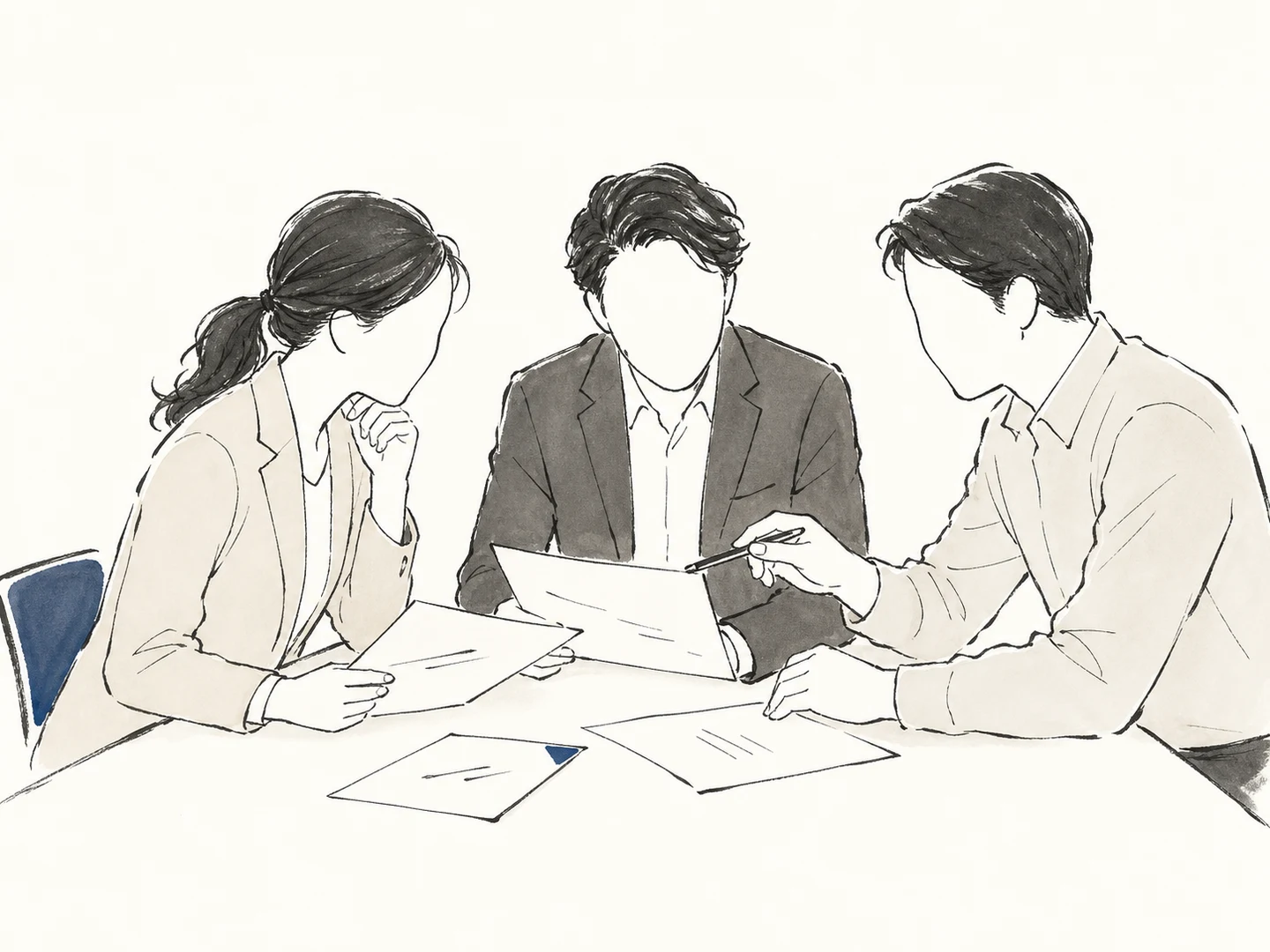 投資家との打ち合わせの様子